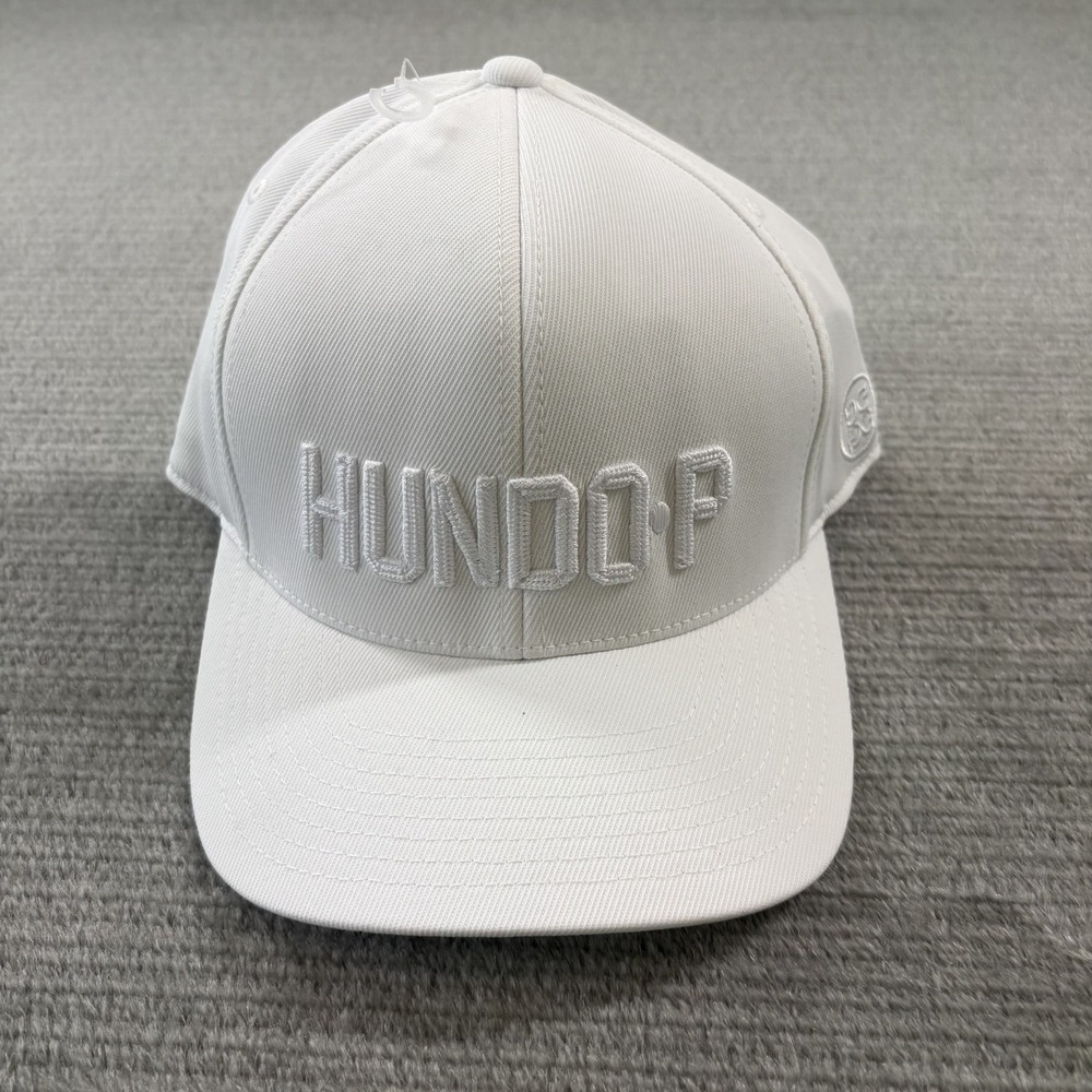 G/FORE Flexfit 110 Golf Hat Mens White Snapback HUNDO.P Embroidered NWT